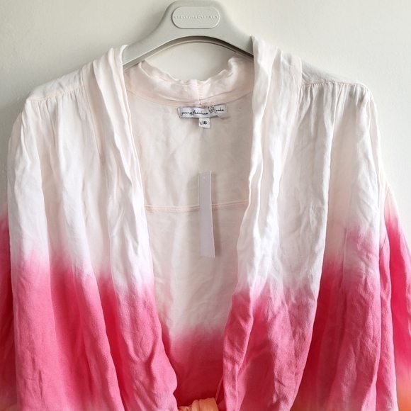 New Young Fabulous & Broke Carmen Ombre Tie Open Front Top NWT Small - Picture 9 of 15